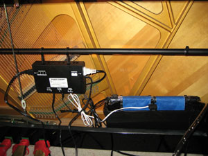 Piano Life saver system in a vertical piano